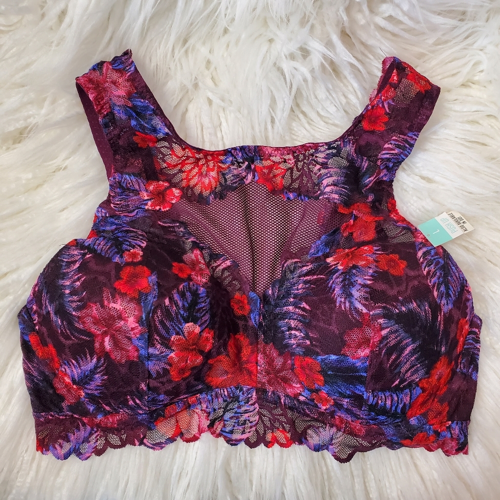 New PINK Victoria Secret Lace Bralette Push up floral bra women's